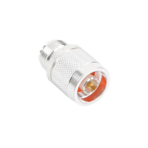 Adaptador en Línea, de Conector N Macho a UHF Hembra (SO-239), Plata/ Oro/ Teflón. - Imagen 4