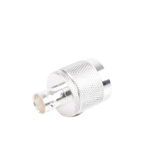 Adaptador en Línea de Conector N Macho a BNC Hembra, Plata/ Oro/ Teflón. - Imagen 3