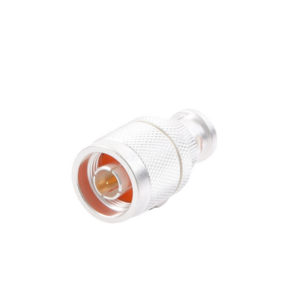Adaptador en Línea, de Conector N Macho a BNC Macho, Plata/ Oro/ Teflón. - Imagen 2
