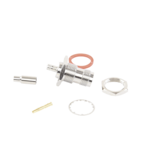 Conector TNC Hembra de montaje en Chasis tipo D Plano y anillo plegable para RG-174/U, 8216. - Imagen 3