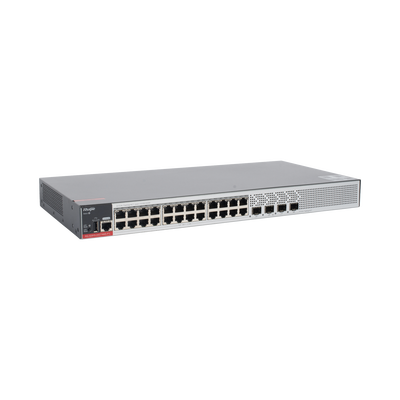 Switch PoE+ Empresarial 370 Watts, Administrable L2+, 24 Puertos Gigabit y 4 Puertos Uplink SFP 2.5G - Imagen 2