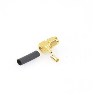 Conector SMA Macho Inverso en Ángulo Recto, Anillo Plegable/ RG-174/U, BELDEN 8216, Oro/ Oro/ Teflón. - Imagen 2