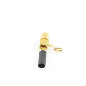 Conector SMA Macho Inverso en Ángulo Recto, Anillo Plegable/ RG-174/U, BELDEN 8216, Oro/ Oro/ Teflón. - Imagen 4