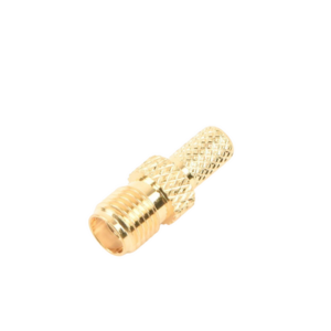 Conector SMA hembra inverso de anillo plegable para cable RG-58/U, Oro/ Oro Teflón. - Imagen 3