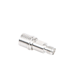 Adaptador en Línea de Bajo PIM, de Conector QMA (Quick Mate) Macho a SMA Hembra, Bronce Blanco/ Oro/ Teflón. - Imagen 3