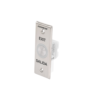 Botón de salida con aro iluminado color verde y rojo / IP65 / Buzzer / función toggle (enclavado) / Función temporizado / dos salidas de contacto NC/NO/ placa de acero inoxidable - Imagen 2