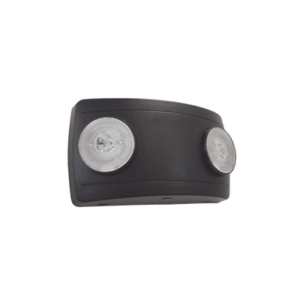 Luz de Emergencia Dual LED ultra compacta/150 lúmenes/Luz fría/Batería de Respaldo Incluida/Botón de test / Color Negro