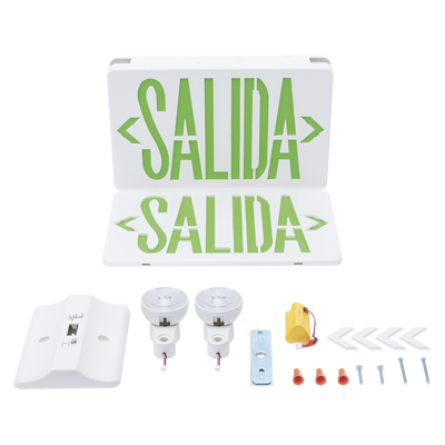 Letrero de Emergencia LED DUAL de SALIDA con Luz de Emergencia/Montaje Universal (pared, lateral o Techo)/Batería de Respaldo Incluida - Imagen 5