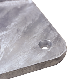 Base para Mástil Hasta 2" con Opresores, Base de 30 x 30 cm y Tubo de 50 cm Ced. 30. Galv. Inmersión. - Imagen 2