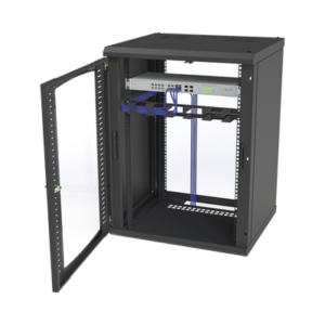 Gabinete para Montaje en Pared, Puerta de Cristal Templado, Cuerpo Fijo con Rack 19" de 16 Unidades - Imagen 5