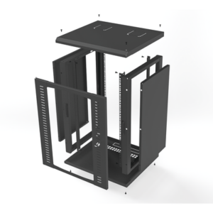 Gabinete para Montaje en Pared, Puerta de Cristal Templado, Cuerpo Fijo con Rack 19" de 16 Unidades - Imagen 7