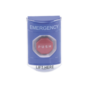 Botón De Emergencia Con Bocina De Advertencia Integrada, Solo Interior, Texto En Inglés, Tapa Protectora De Policarbonato Súper Resistente, Llave Para Restablecer - Imagen 2