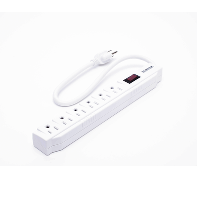 Multicontacto con Supresor de Picos 450 Joules, Voltaje de Entrada: 127 Vca NEMA 5-15P, Con 6 Salidas NEMA 5-15R. - Imagen 2