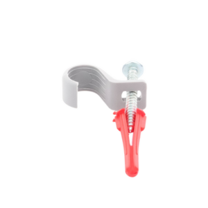 Kit de 8 grapas, 8 taquetes y 8 tornillos para sujetar conductores redondos o tubo en muro (para tubo de 1/2) (2104-07240) - Imagen 3
