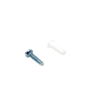 Paquete de 20 taquetes blancos  3/4" y 20 tornillos 8mm x 3/4" (1101-05002) - Imagen 4