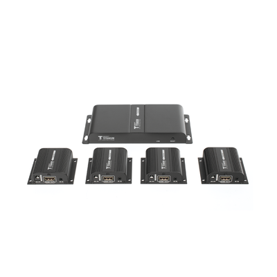 Kit Divisor y Extensor HDMI (Extender Splitter) / Divide 1 Fuente HDMI a 4 Pantallas / Extiende la señal HDMI hasta 40 m / Resolución 1080P @ 60 Hz / Cat 6/6a/7 / Cero Latencia / Salida Loop en el Tx / IR / Alimente solo el Tx (PoC). - Imagen 2