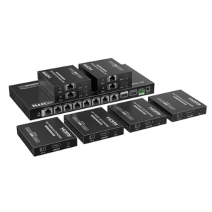 Kit Divisor y Extensor HDMI / Divide 1 Fuente HDMI a 8 Pantallas / Extiende la señal HDMI hasta 70 m / Resolución 4K @ 60 Hz/ Cat 6/6a/7 / IPCOLOR / CERO LATENCIA / Uso 24/7 / Puerto S/PDIF / EDID / RS232 / Salida Loop / Alimente solo el Tx - Imagen 5