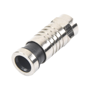 Conector F Macho de Compresión para cable RG-59, Cuerpo de Bronce Niquelado. - Imagen 4