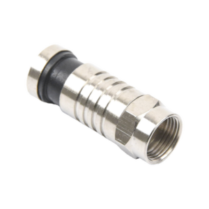 Conector F Macho de Compresión para cable RG-59, Cuerpo de Bronce Niquelado. - Imagen 3