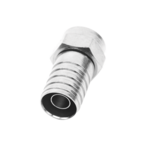 Conector F Macho, Plegable de Doble Blindaje para cable RG-59, Cuerpo de Bronce Niquelado. - Imagen 2