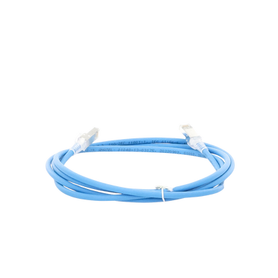 Patch Cord Z-MAX Cat6A S/FTP, CM/LS0H, 7ft, Color Azul, Versión Bulk (Sin Empaque Individual) - Imagen 3